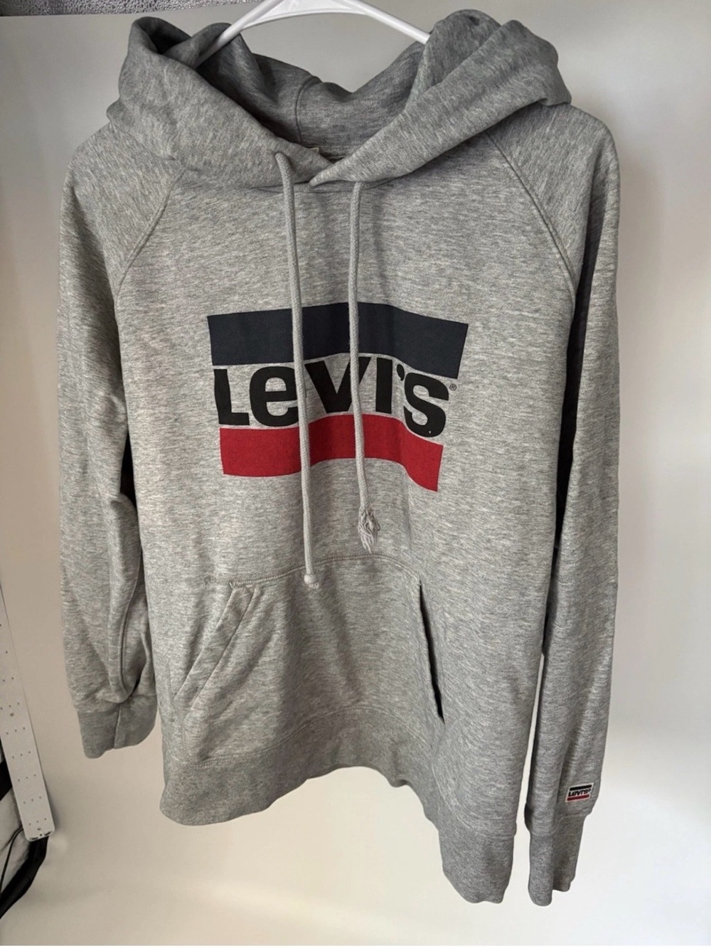 Levi's Gray Hoodie with Black and Red Logo